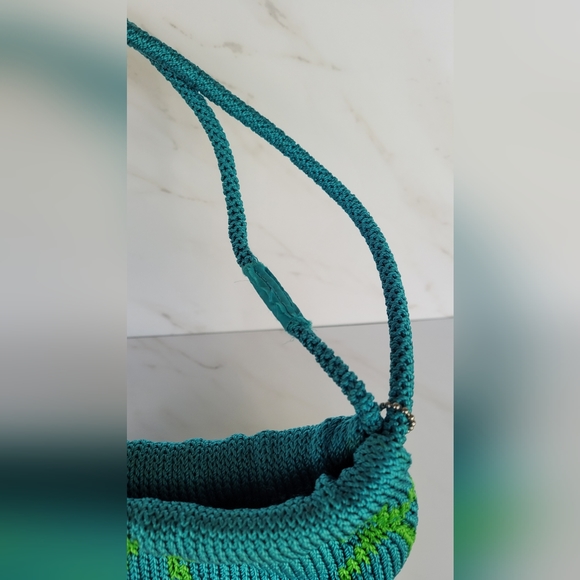 GUC The Sak Cherry Crochet Bag Y2K style Blue Pink - Picture 4 of 10